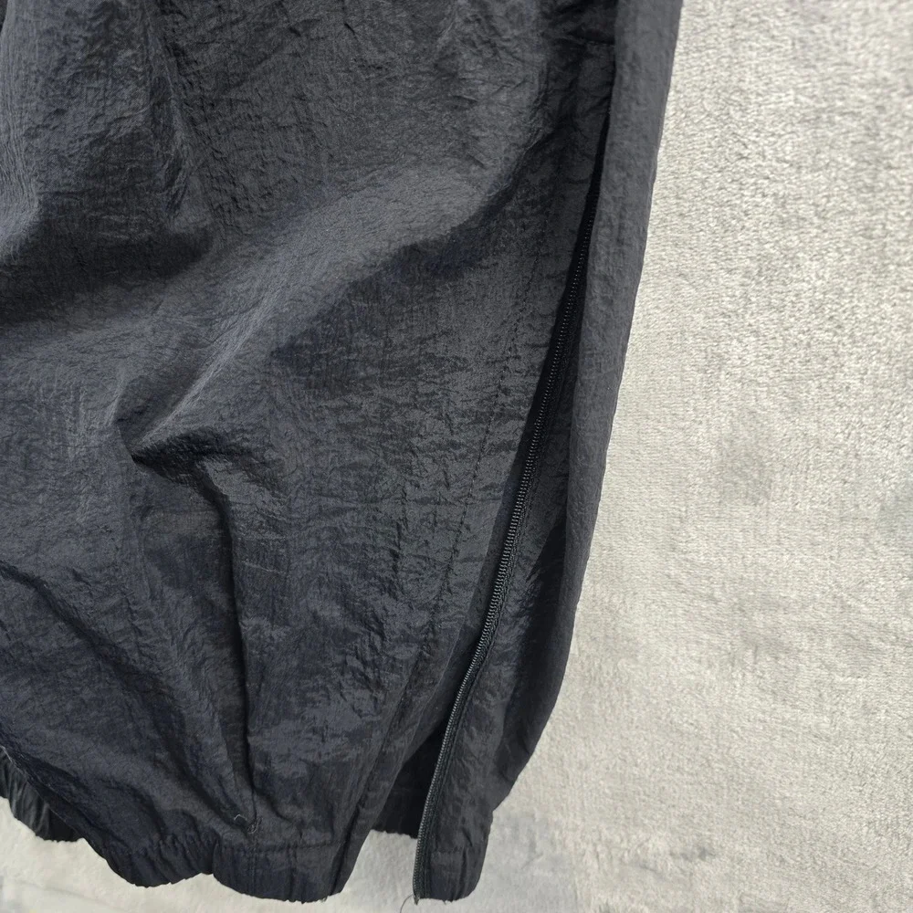 Vtg Nike Size XL Track Pants Black Nylon Joggers Elastic‎ Waist Logo